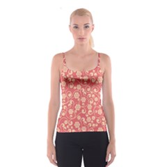 Pink Floral Wall Spaghetti Strap Top by ConteMonfrey