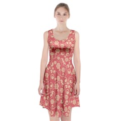 Pink Floral Wall Racerback Midi Dress by ConteMonfrey