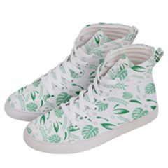 Green Nature Leaves Draw   Men s Hi-top Skate Sneakers by ConteMonfrey