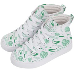 Green Nature Leaves Draw   Kids  Hi-top Skate Sneakers by ConteMonfrey