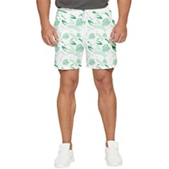 Green Nature Leaves Draw   Men s Runner Shorts by ConteMonfrey