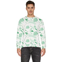 Green Nature Leaves Draw   Men s Fleece Sweatshirt by ConteMonfrey