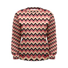 Geometric Pink Waves  Women s Sweatshirt by ConteMonfrey