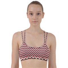 Geometric Pink Waves  Line Them Up Sports Bra by ConteMonfrey