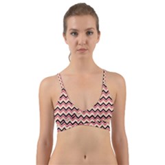 Geometric Pink Waves  Wrap Around Bikini Top by ConteMonfrey