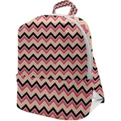 Geometric Pink Waves  Zip Up Backpack by ConteMonfrey