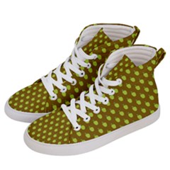 All The Green Apples  Women s Hi-top Skate Sneakers by ConteMonfrey