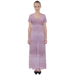 Pink Wood  High Waist Short Sleeve Maxi Dress by ConteMonfrey