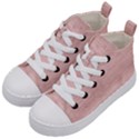 Pink Wood  Kids  Mid-Top Canvas Sneakers View2