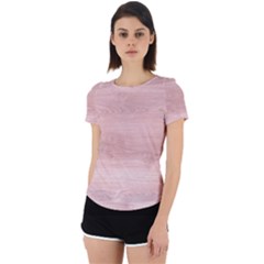 Pink Wood  Back Cut Out Sport Tee by ConteMonfrey