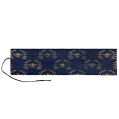 Blue Golden Bee Roll Up Canvas Pencil Holder (l) by ConteMonfrey