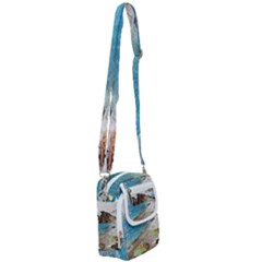 Beach Day At Cinque Terre, Colorful Italy Vintage Shoulder Strap Belt Bag by ConteMonfrey