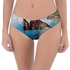 Beach Day At Cinque Terre, Colorful Italy Vintage Reversible Classic Bikini Bottoms by ConteMonfrey