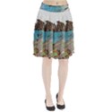 Beach Day At Cinque Terre, Colorful Italy Vintage Pleated Skirt View1