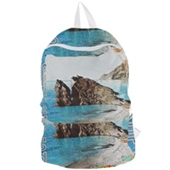 Beach Day At Cinque Terre, Colorful Italy Vintage Foldable Lightweight Backpack by ConteMonfrey