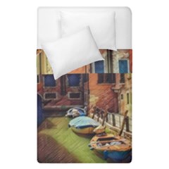 Venice Canals Art   Duvet Cover Double Side (single Size) by ConteMonfrey