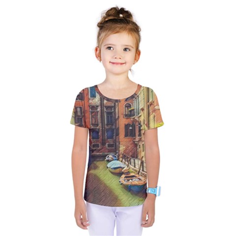 Venice Canals Art   Kids  One Piece Tee by ConteMonfrey