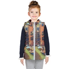 Venice Canals Art   Kids  Hooded Puffer Vest by ConteMonfrey