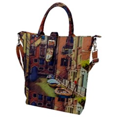 Venice Canals Art   Buckle Top Tote Bag by ConteMonfrey