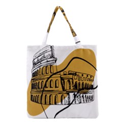 Colosseo Draw Silhouette Grocery Tote Bag by ConteMonfrey