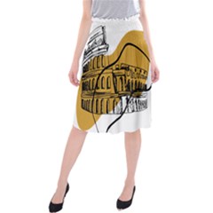 Colosseo Draw Silhouette Midi Beach Skirt by ConteMonfrey