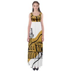 Colosseo Draw Silhouette Empire Waist Maxi Dress by ConteMonfrey