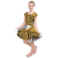 Colosseo Draw Silhouette Kids  Short Sleeve Dress by ConteMonfrey