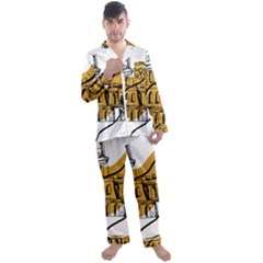 Colosseo Draw Silhouette Men s Long Sleeve Satin Pajamas Set by ConteMonfrey