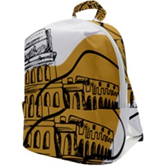 Colosseo Draw Silhouette Zip Up Backpack by ConteMonfrey