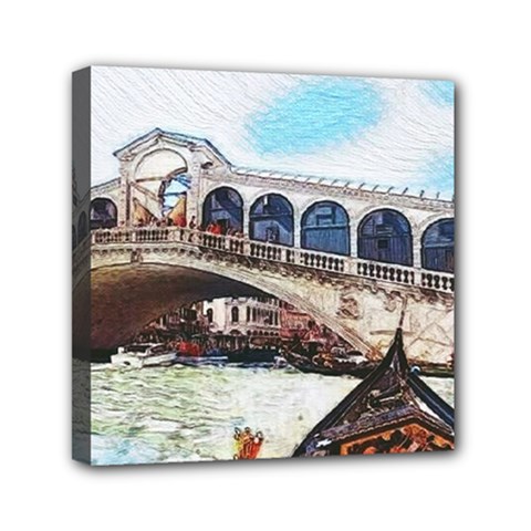 Lovely Gondola Ride - Venetian Bridge Mini Canvas 6  X 6  (stretched) by ConteMonfrey