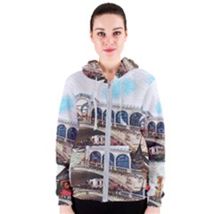 Lovely Gondola Ride - Venetian Bridge Women s Zipper Hoodie by ConteMonfrey