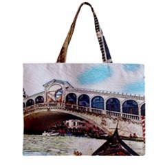 Lovely Gondola Ride - Venetian Bridge Zipper Mini Tote Bag by ConteMonfrey