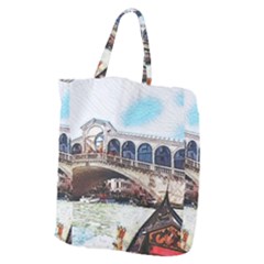 Lovely Gondola Ride - Venetian Bridge Giant Grocery Tote by ConteMonfrey