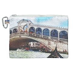 Lovely Gondola Ride - Venetian Bridge Canvas Cosmetic Bag (xl) by ConteMonfrey