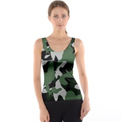 Illustration Camouflage Camo Army Soldier Abstract Pattern Tank Top by danenraven