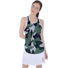 Illustration Camouflage Camo Army Soldier Abstract Pattern Racer Back Mesh Tank Top by danenraven