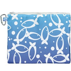 Blue Fish Water Aquarium Canvas Cosmetic Bag (xxxl) by danenraven