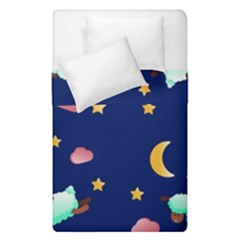 Sleepy Sheep Star And Moon Duvet Cover Double Side (single Size) by danenraven