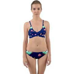 Sleepy Sheep Star And Moon Wrap Around Bikini Set by danenraven