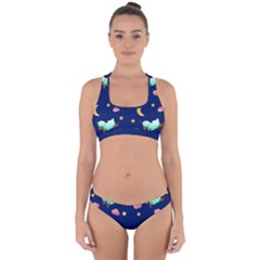 Sleepy Sheep Star And Moon Cross Back Hipster Bikini Set by danenraven