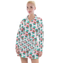 Birthday Pattern Party Celebration Women s Long Sleeve Casual Dress by danenraven