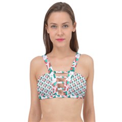 Birthday Pattern Party Celebration Cage Up Bikini Top