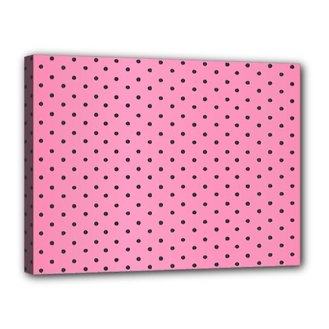 Polka Dot Dots Pattern Dot Canvas 16  X 12  (stretched) by danenraven