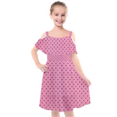 Polka Dot Dots Pattern Dot Kids  Cut Out Shoulders Chiffon Dress by danenraven