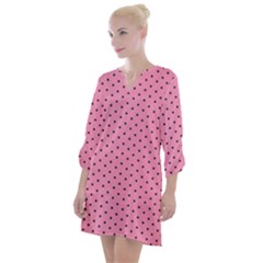 Polka Dot Dots Pattern Dot Open Neck Shift Dress by danenraven