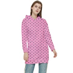 Polka Dot Dots Pattern Dot Women s Long Oversized Pullover Hoodie