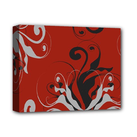 Nature Background Abstract Red Gray Black Deluxe Canvas 14  X 11  (stretched) by danenraven