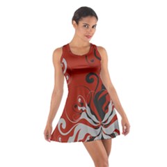 Nature Background Abstract Red Gray Black Cotton Racerback Dress by danenraven