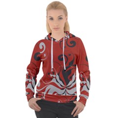 Nature Background Abstract Red Gray Black Women s Overhead Hoodie