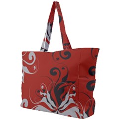 Nature Background Abstract Red Gray Black Simple Shoulder Bag by danenraven